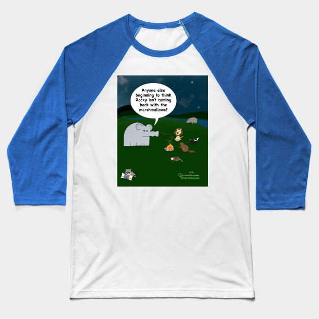 Enormously Funny Cartoons Thief in the Night Baseball T-Shirt by Enormously Funny Cartoons